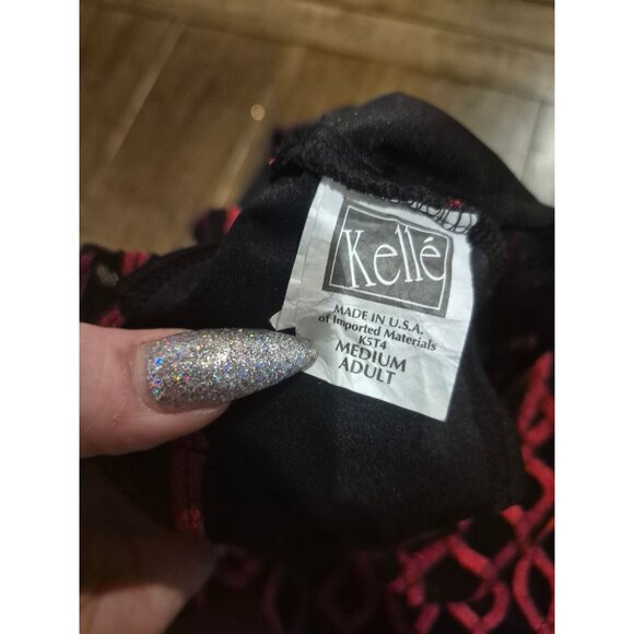 Kelle Red & Black Halter Romper Medium - Picture 3 of 6